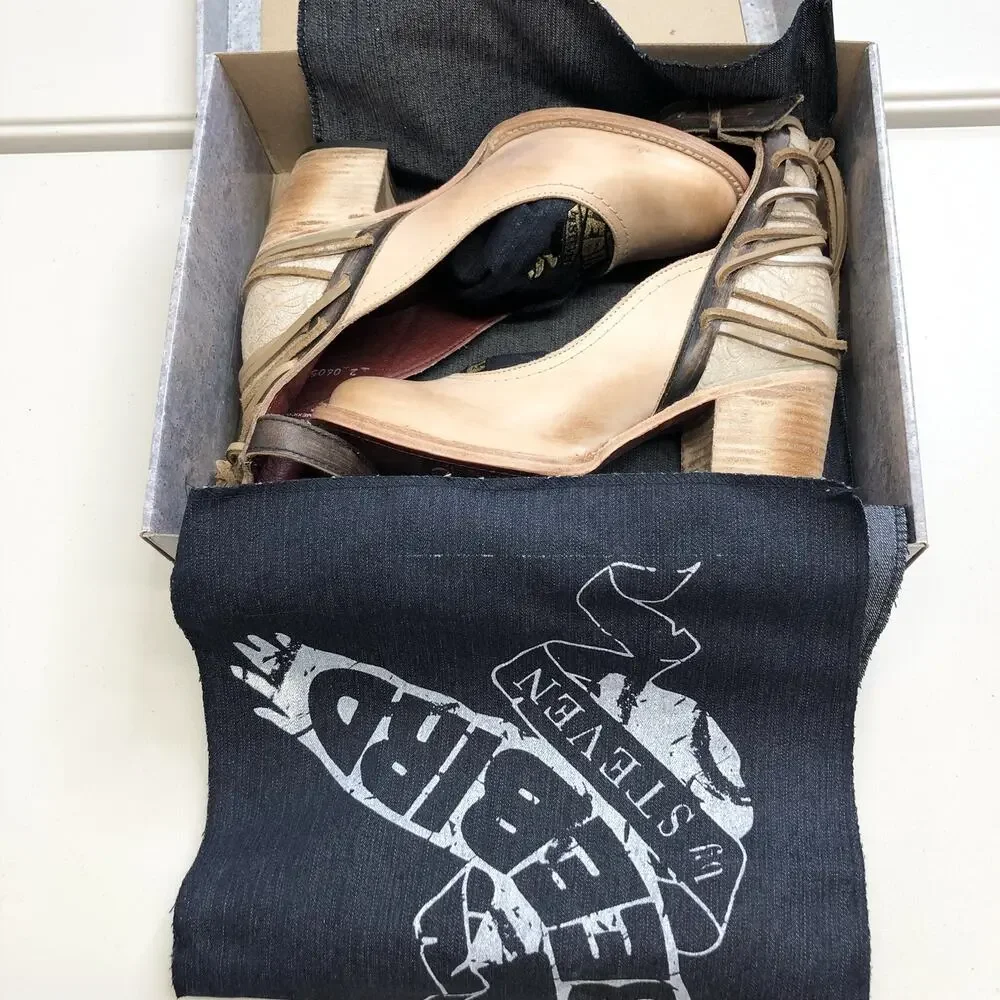 Freebird by Steven Raeanne Mary Jane Heel Boot Taupe Color Ankle Strap Size 8 - Picture 11 of 12